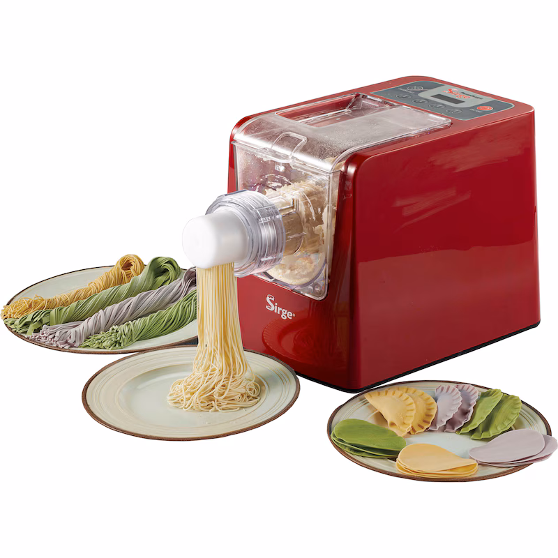 Sirge Fresh egg pasta machine with 52 dies for producing up to 900g of pasta with 300 watts of power