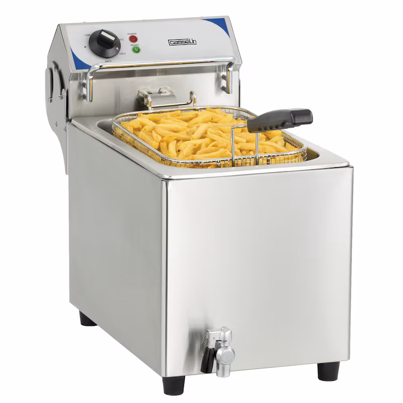 10L deep fryer with drain tap CFEV10B Casselin