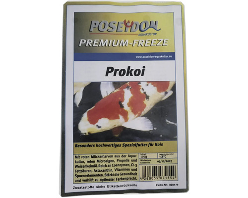Frozen food POSEIDON Koi and Goldfish food 100 g