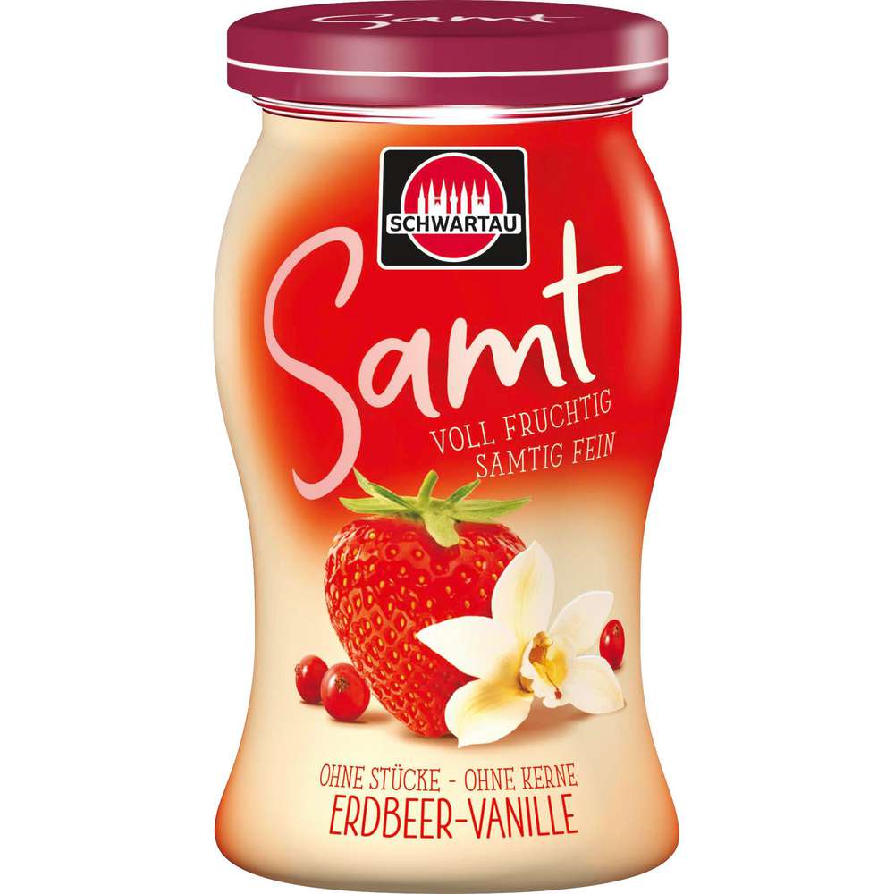Schwartau Strawberry-Vanilla Fruit Spread, Velvet