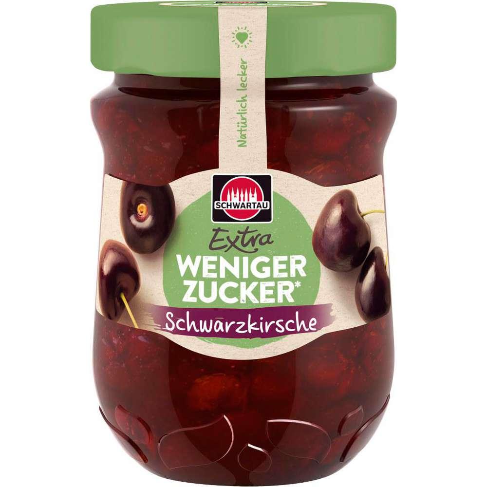 Schwartau Fruit spread less sugar, black cherry