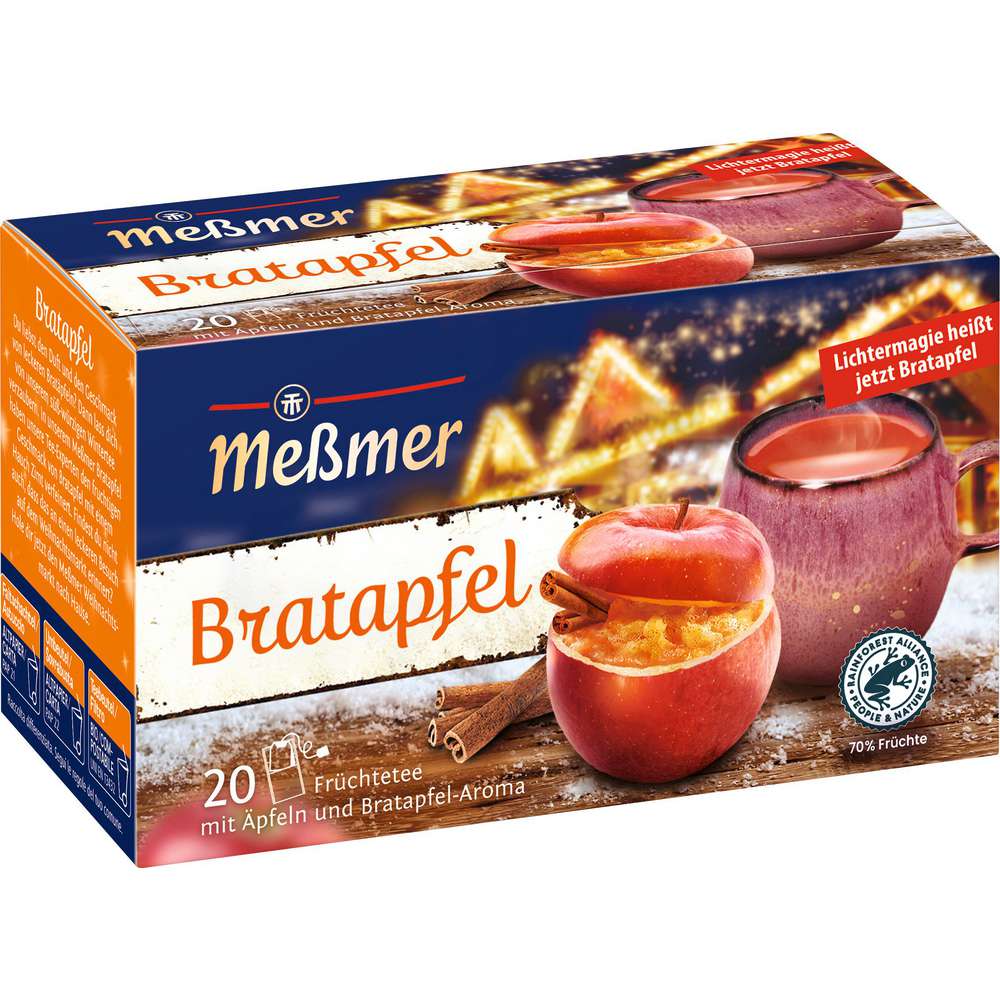 Fruit tea, baked apple