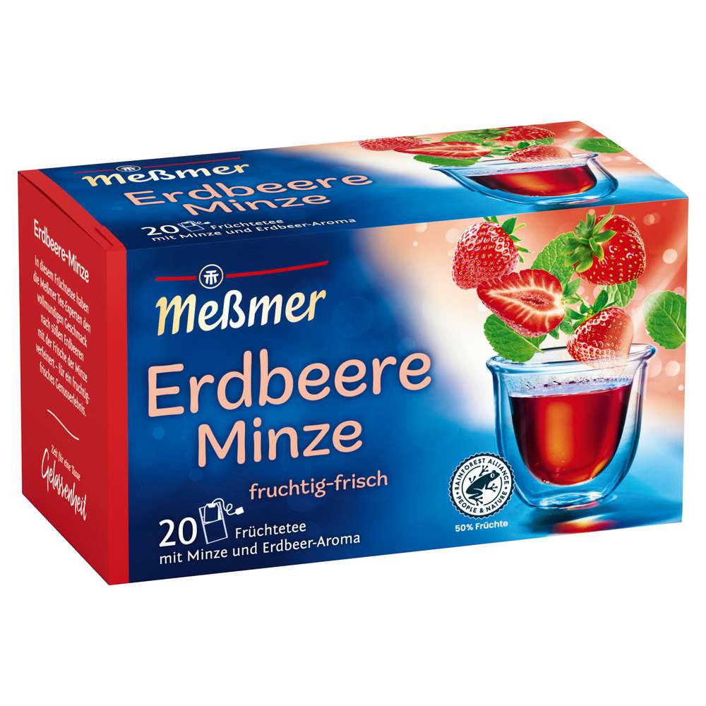 Fruit tea, strawberry-mint