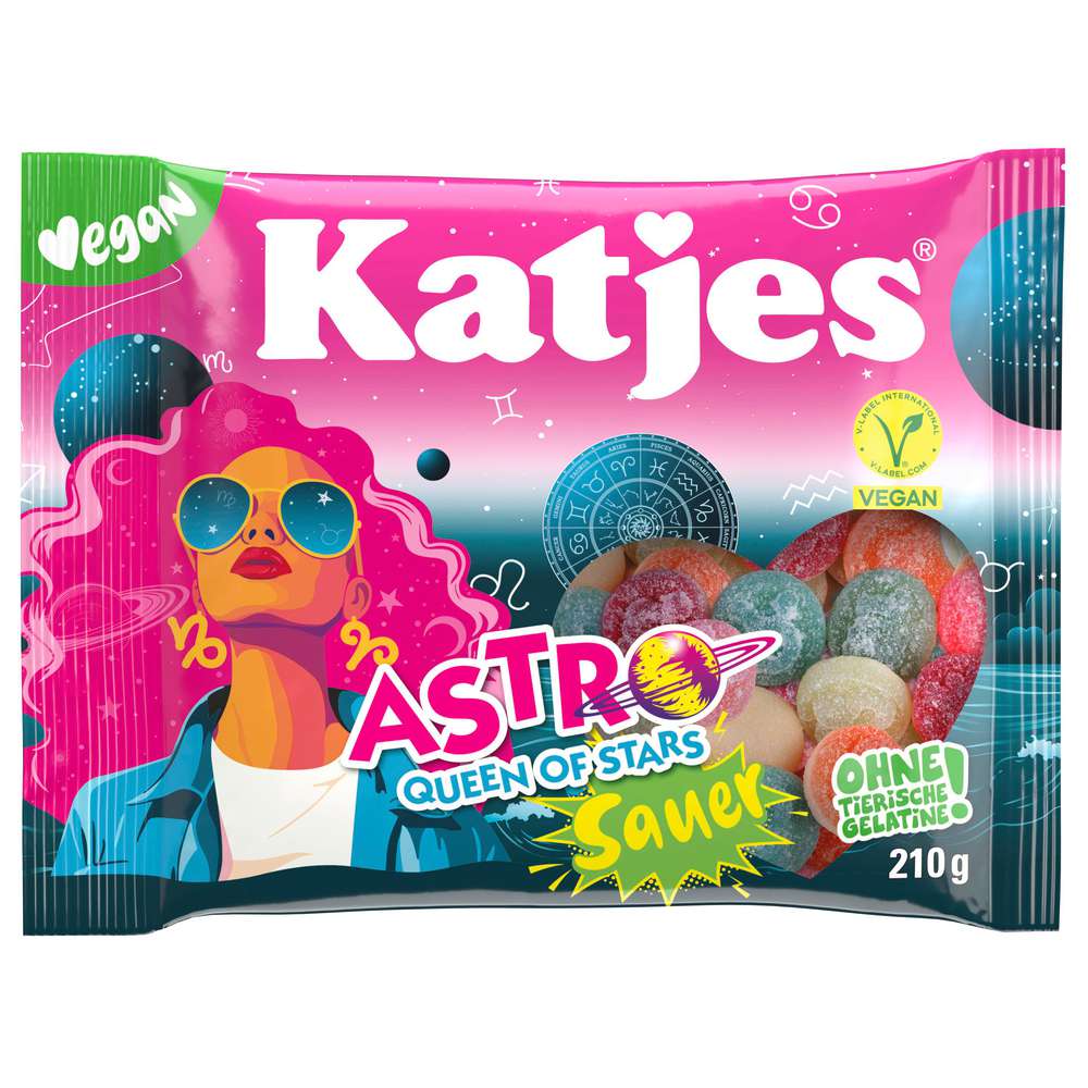 Katjes Astro Queens of Stars sour gummy bears 210g