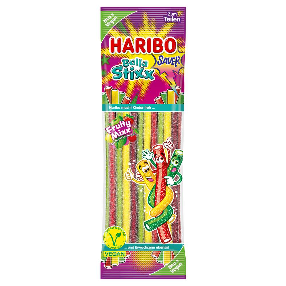 Haribo Fruit gums, Balla Stixx Fruity Mixx Sour 175g