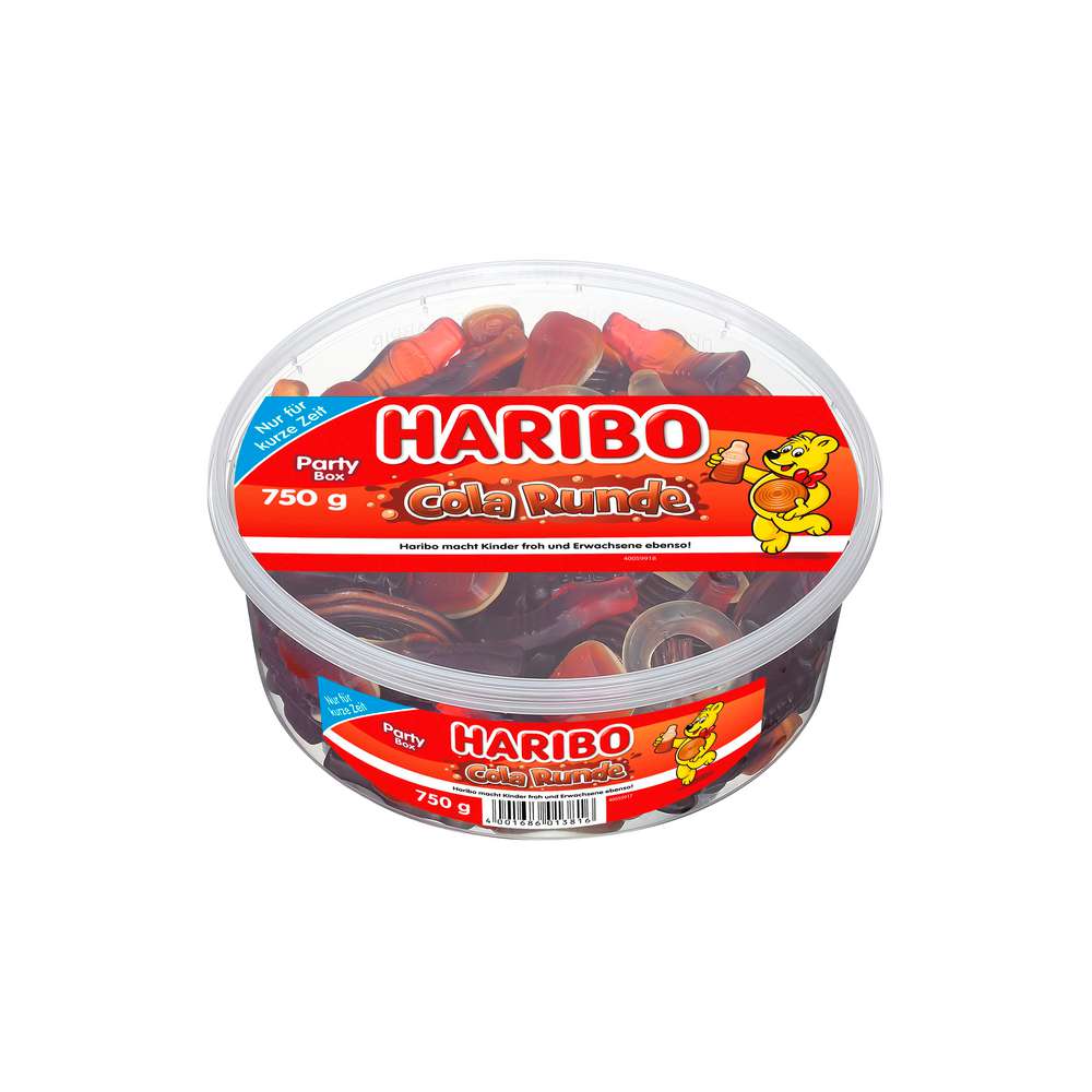 Haribo Fruit gum can of cola 750g