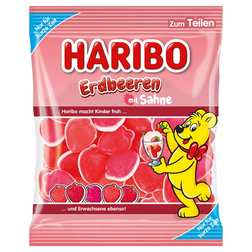 Haribo Fruit gum strawberries with cream 175g
