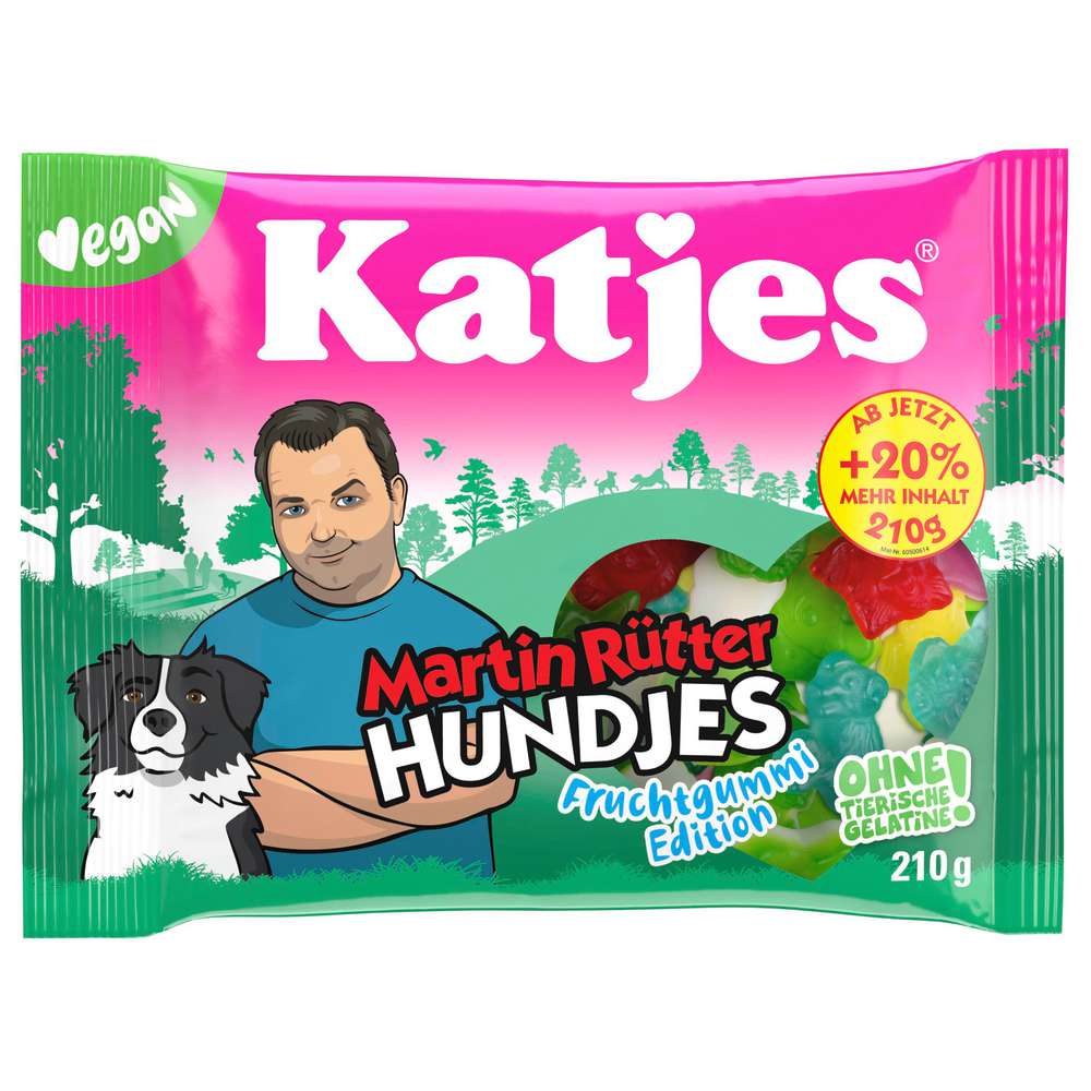 Katjes Fruit gum dogs, vegan 210g