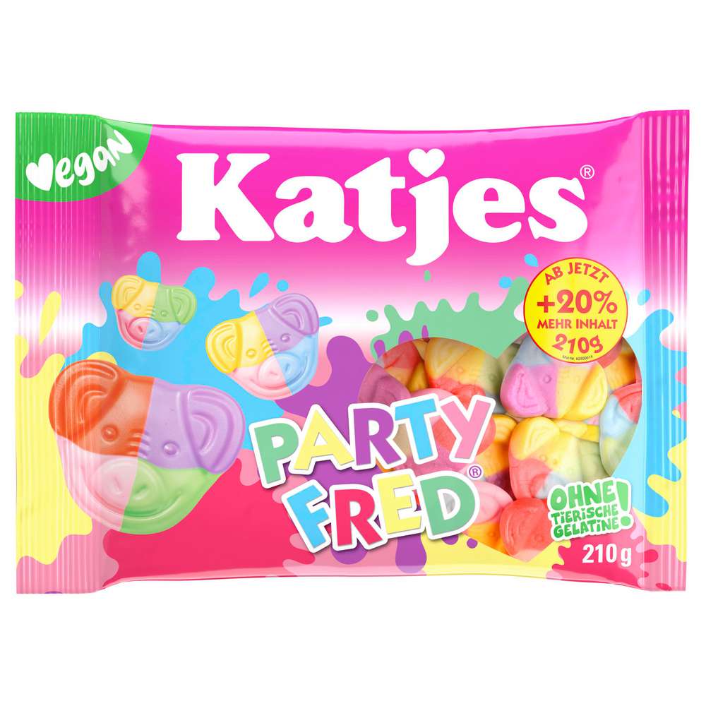 Katjes Fruit Gum Party Fred, vegan 210g
