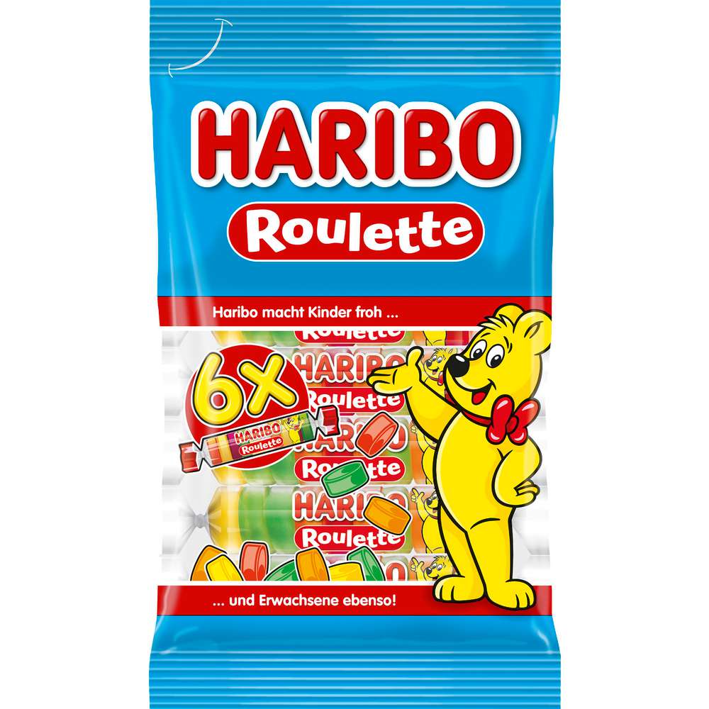 Haribo Fruit Gum Roulette Rolls