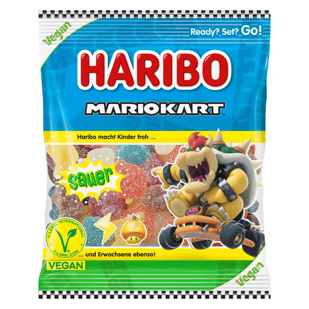Haribo Sour Fruit Gummies Mario Kart 160g