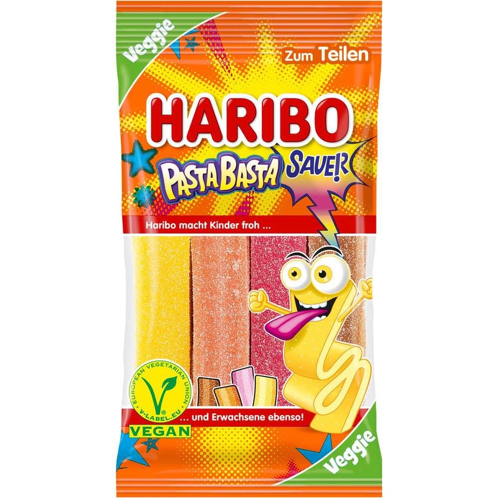 Haribo Fruit gum, sour pasta basta, veggie