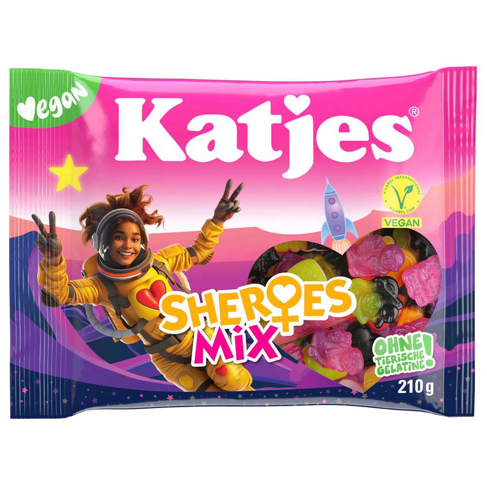 Katjes Fruit gum Sheroes Mix, vegan 210g
