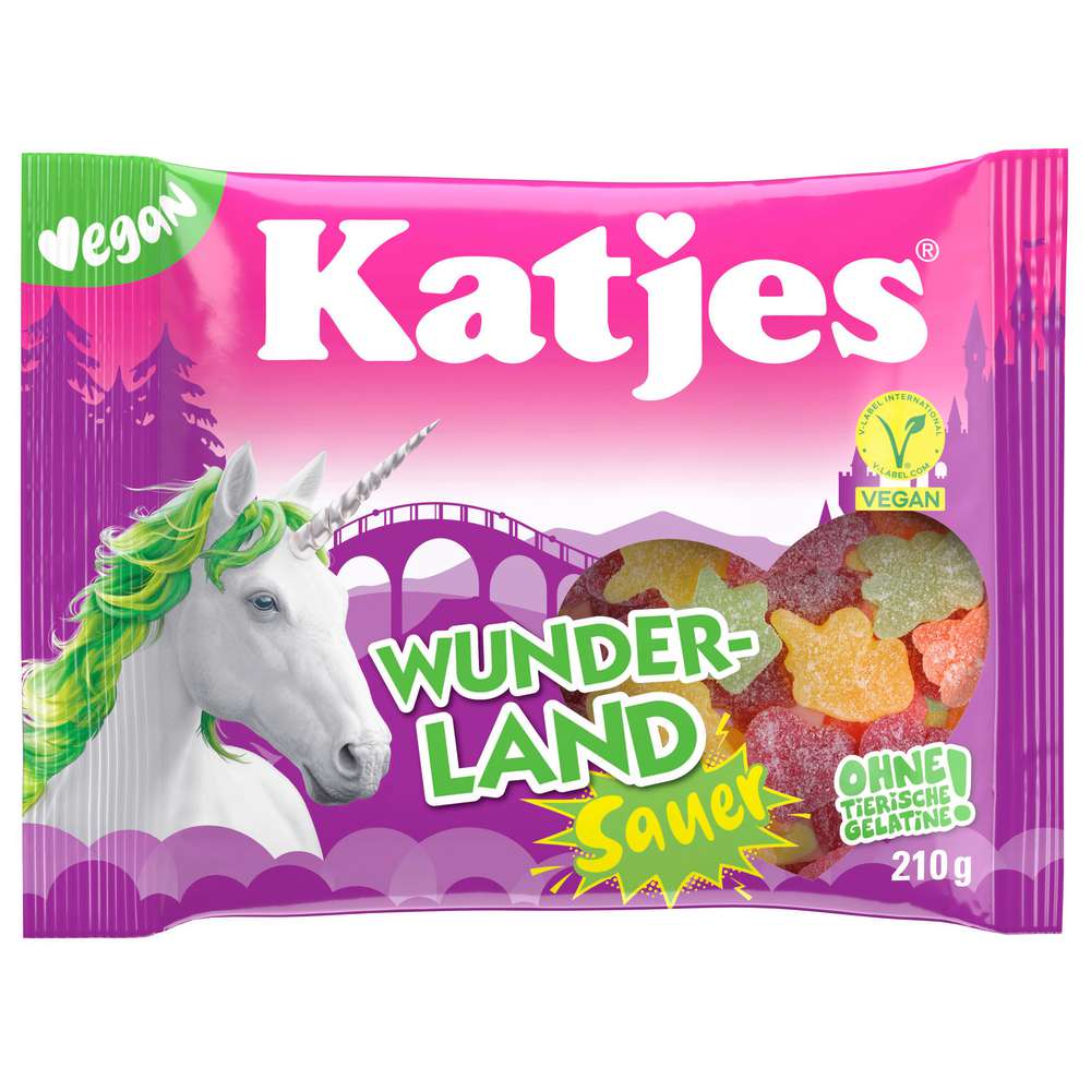 Katjes Fruit Gummi Wonderland Sour, vegan 210g