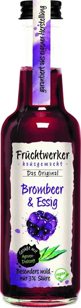 Fruchtwerker Blackberry & Vinegar with Agave Syrup 250ml