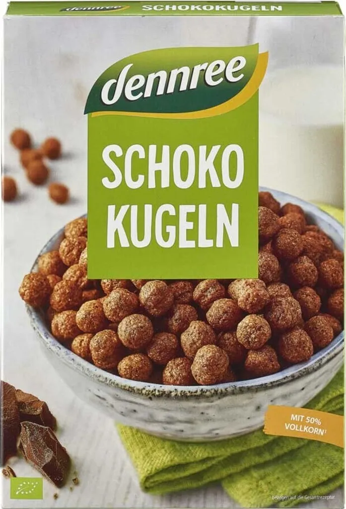 Breakfast cereal with chocolate balls, 250g - DENNREE