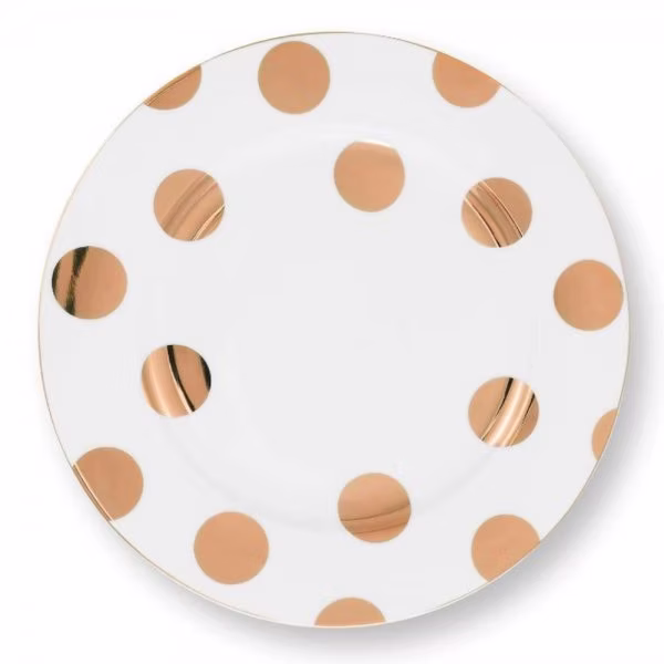 PiP Studio Breakfast Plate Dot Delight White-Gold 23cm by Pip St