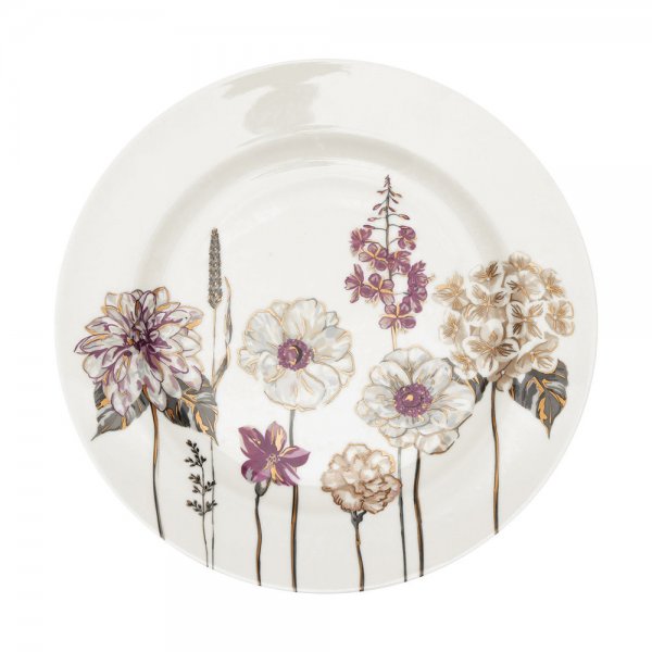 Lillith White-Gold breakfast plate (20.5cm) Greengate