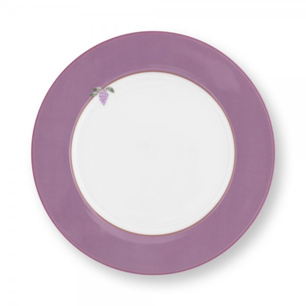 Breakfast plate Lily & Lotus Uni Purple 21cm Pip Studio