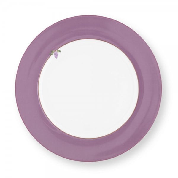 Breakfast plate Lily & Lotus Uni Purple 23cm Pip Studio