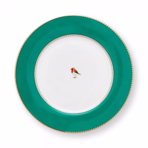 Breakfast plate Love Birds Emerald Green from Pip Studio