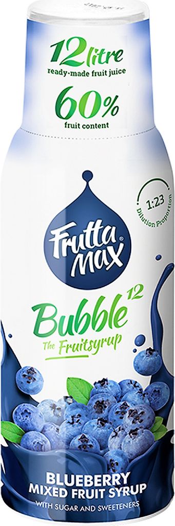 FruttaMax Blueberry Flavored Syrup 500ml for 12L of beverage, reduced sugar 12500 ml