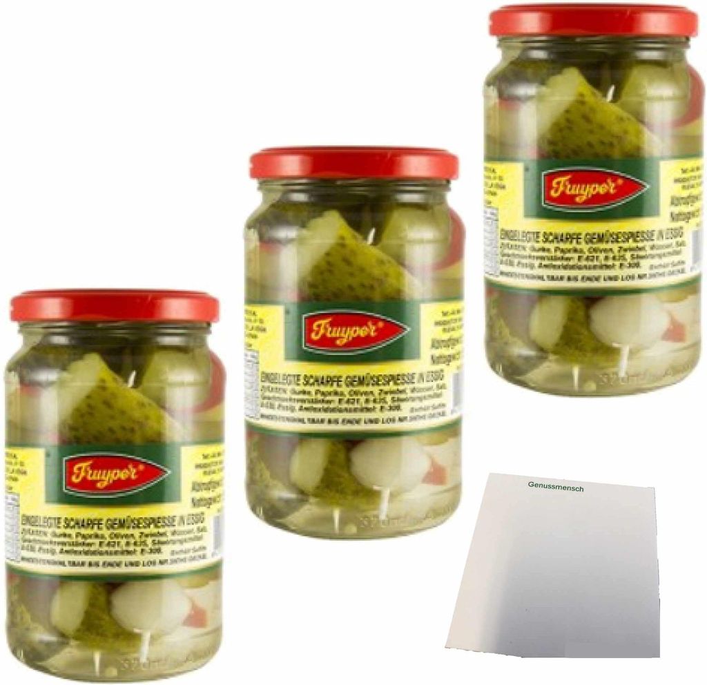 Fruyper Spicy Vegetable Skewers 3-Pack (3 x 360g Jars) + usy Block 1092g