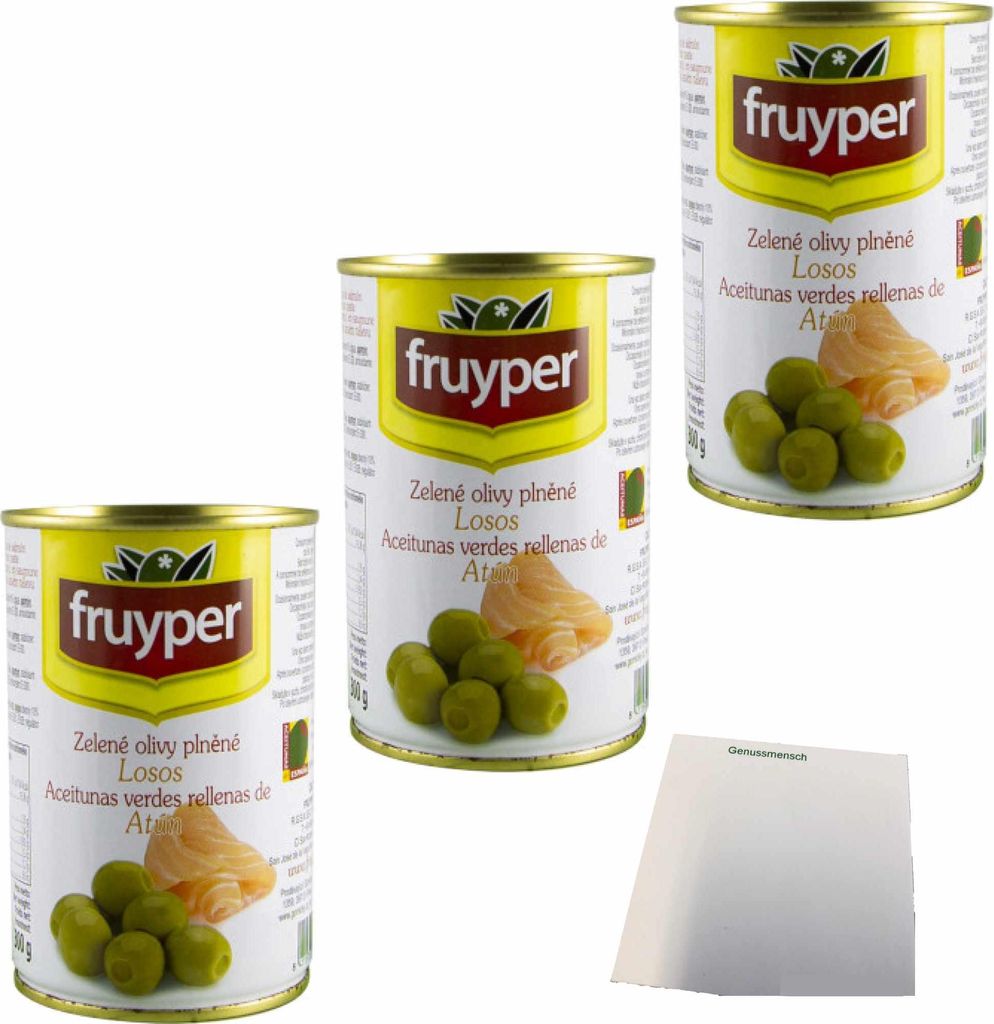 FRUYPER - Olives with Salmon 3-pack (3 x 130g cans) + usy Block 402g