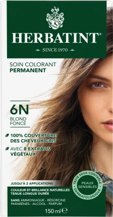 Herbatint Hair color gel 6n dark blonde, 1 hour