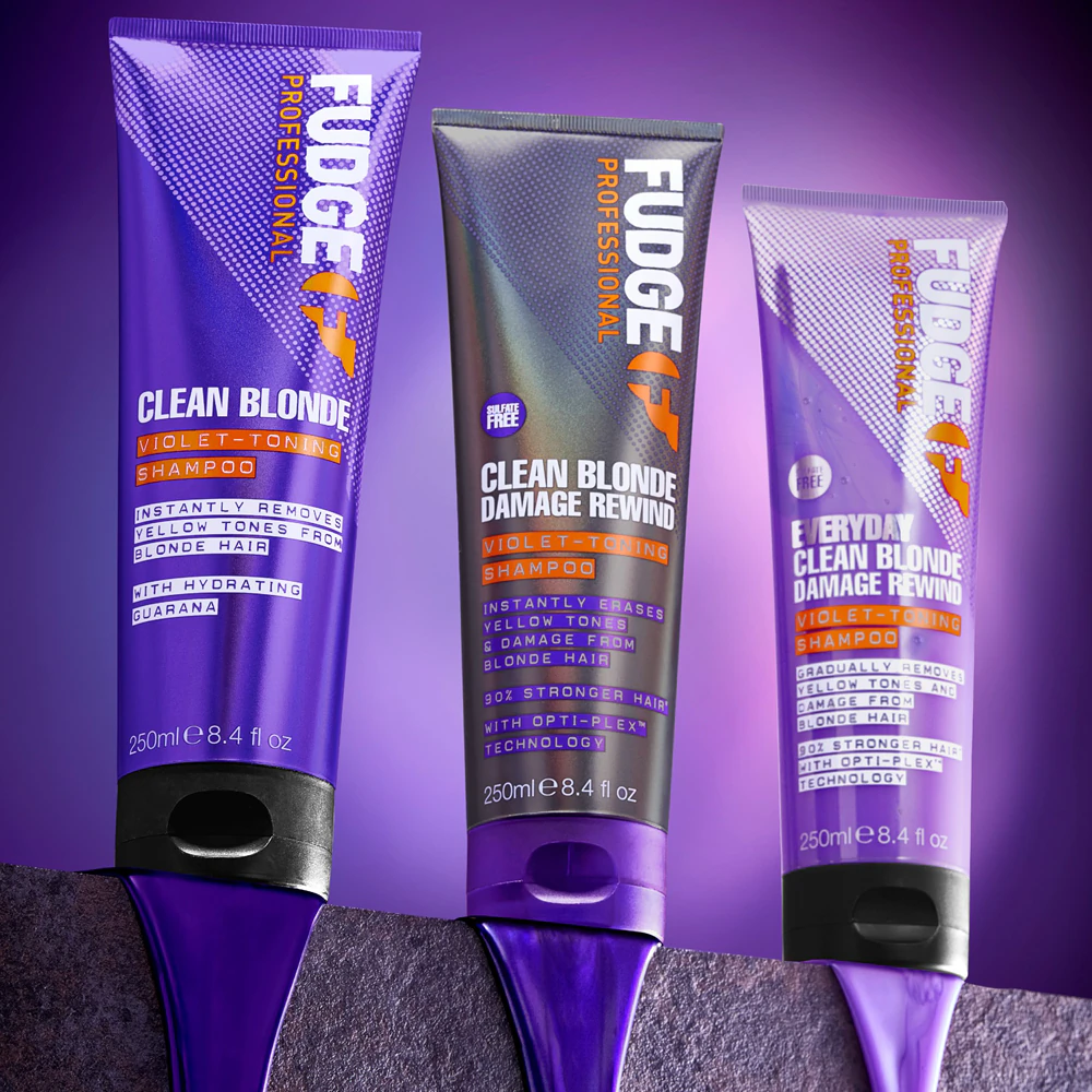 Fudge Clean Blonde Damage Rewind Silver Shampoo and Toning Shampoo for Blonde and Streaked Hair