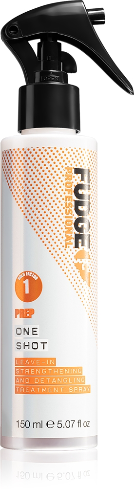Fudge Prep One Shot strengthening spray for hair