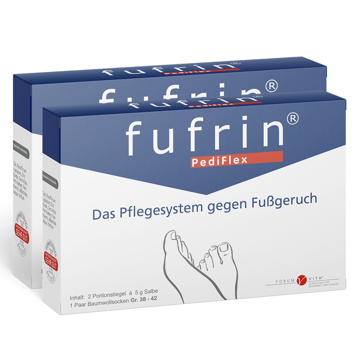 Forum fufrin® foot care system for foot odor, sweaty feet size. 38-42 2 St