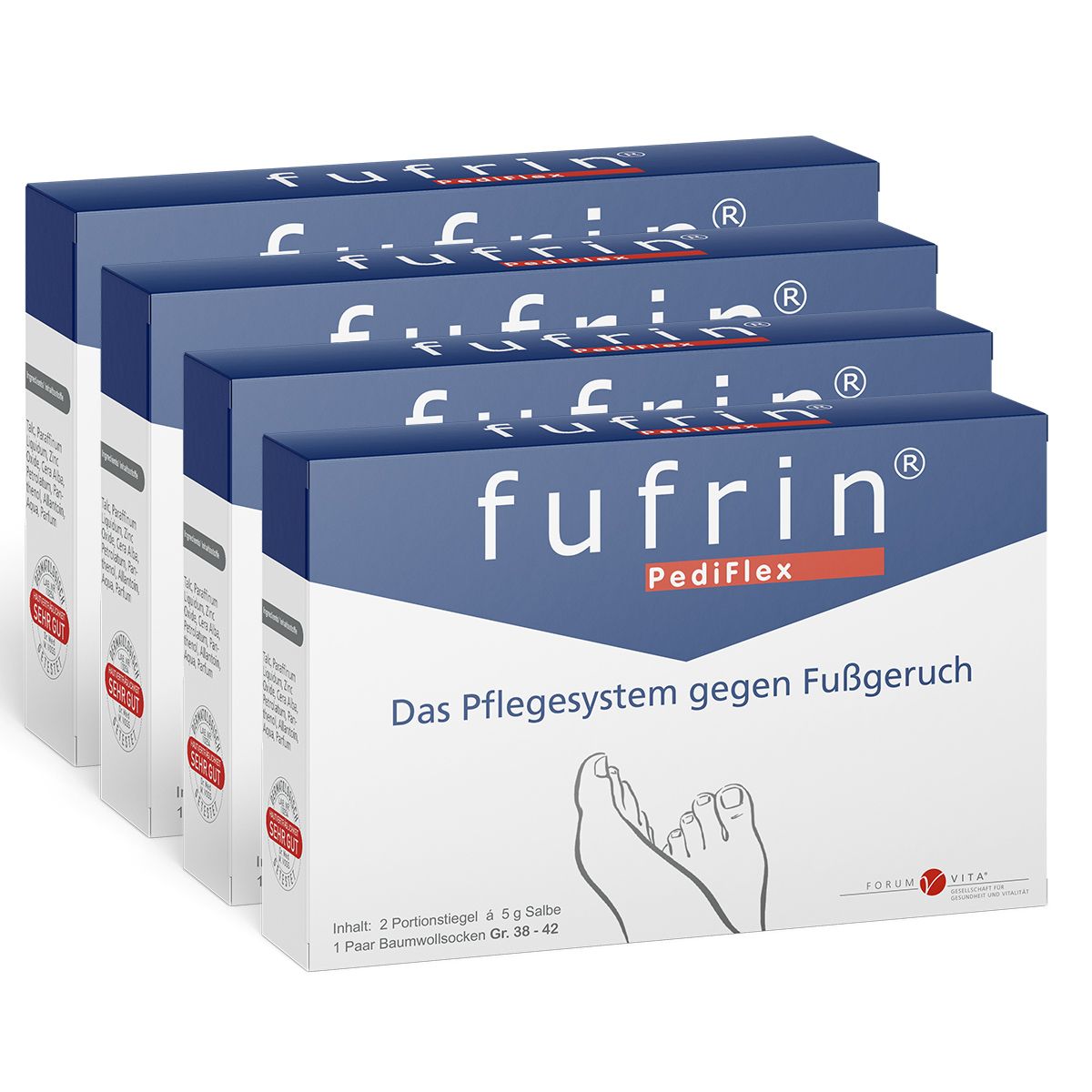 Forum fufrin® foot care system for sweaty feet and foot odor size. 38-42 4 St