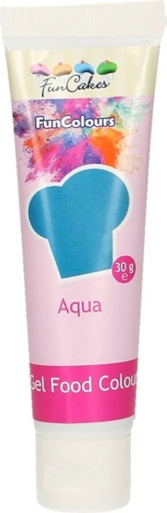 FunCakes edible funcolors gel - Aqua - blue - 30g food coloring Funcakes