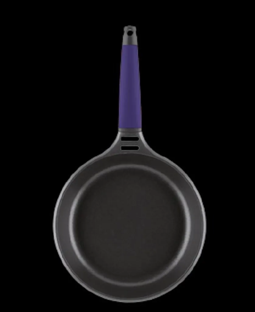 Fundix Induction LINE F15-I22 MG. Violeta frying pan, 22 cm max. diameter, cast iron/cast aluminum, suitable for induction cooktops, non-stick coating, removable handle