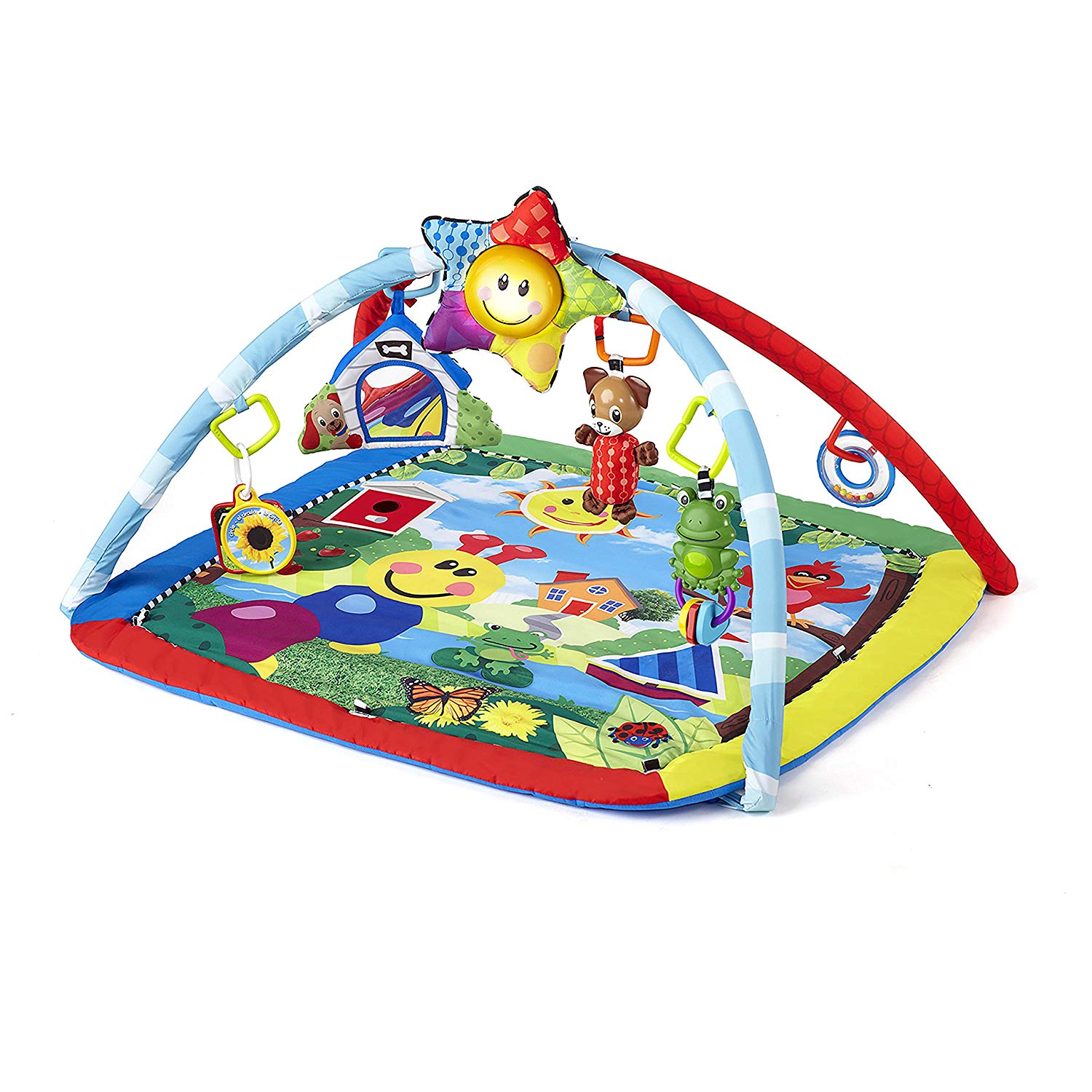 Baby Einstein Caterpillar and Friends Play Mat with Play Arch, Removable Toys, Light Effects and Melodies, Machine Washable