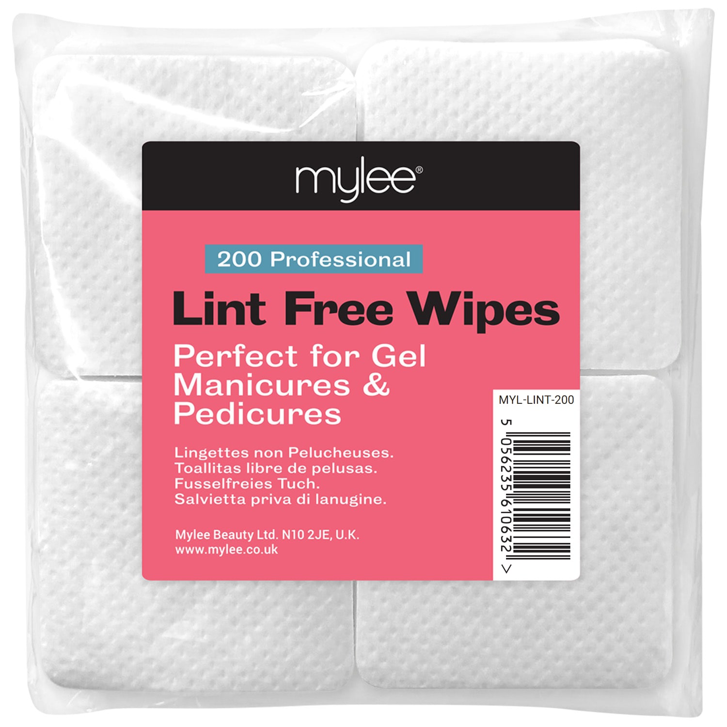MYLEE Lint-free pads, 200 pieces, 