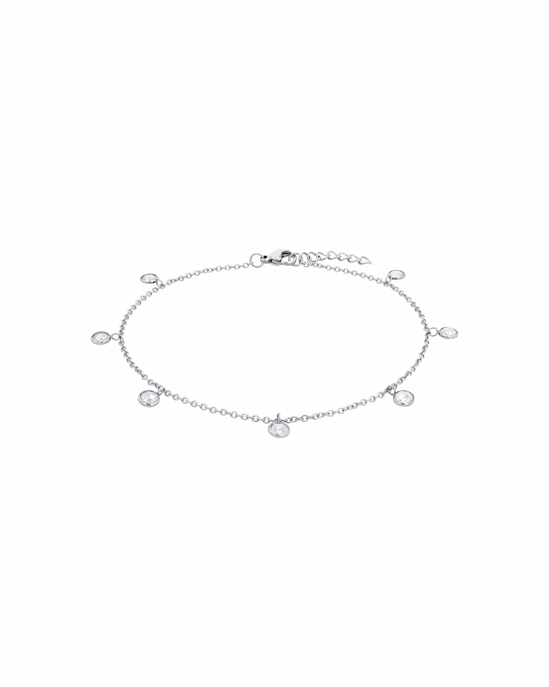 amor Ankle chain for women, stainless steel, zirconia synthetic foot jewelry