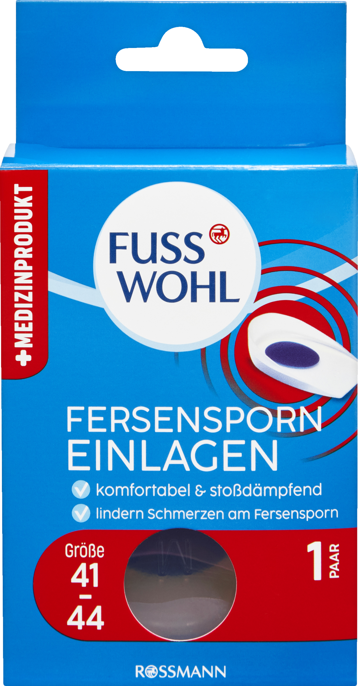 FUSSWOHL Heel Spur Insoles Size M
