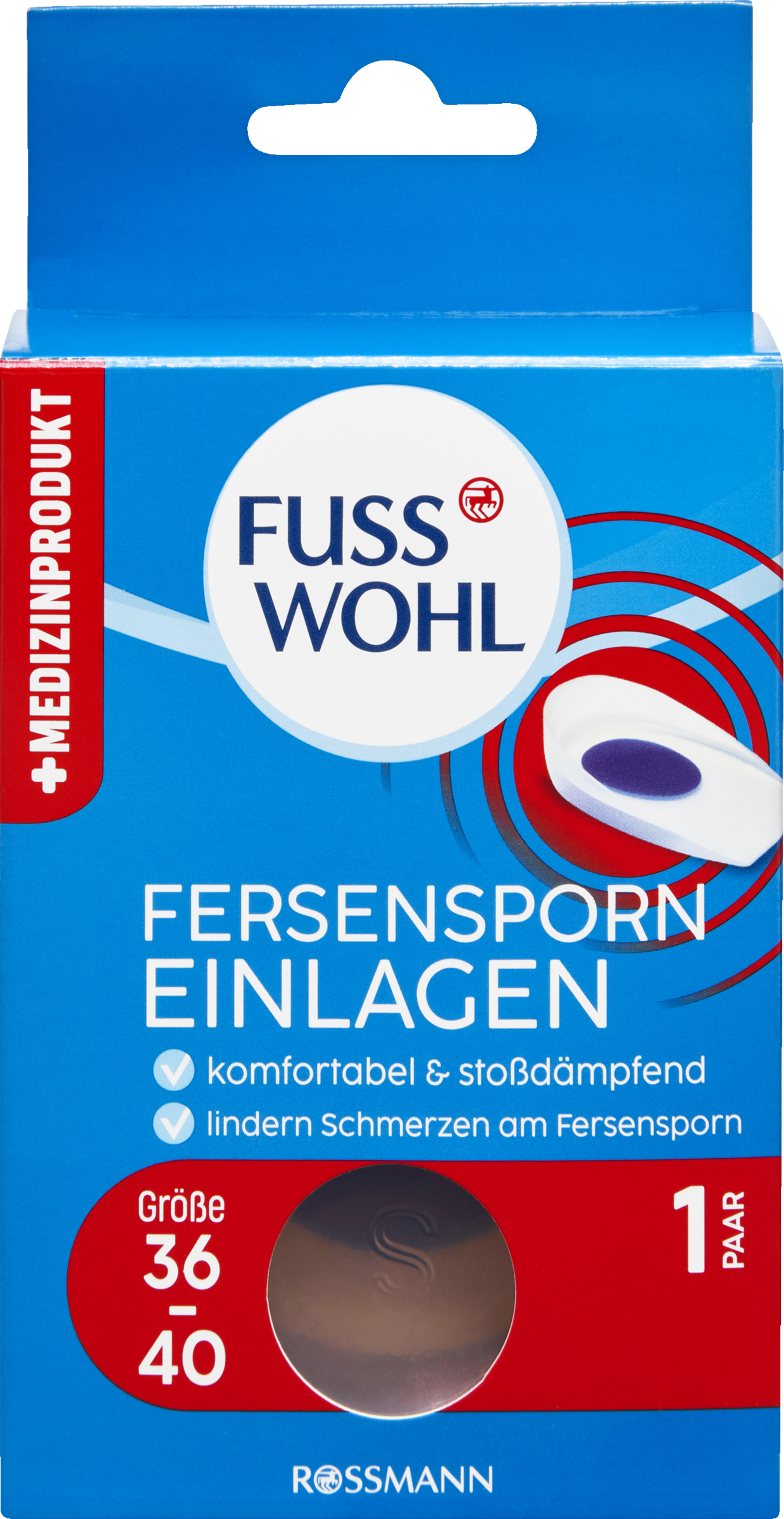 FUSSWOHL Heel Spur Insoles Size S