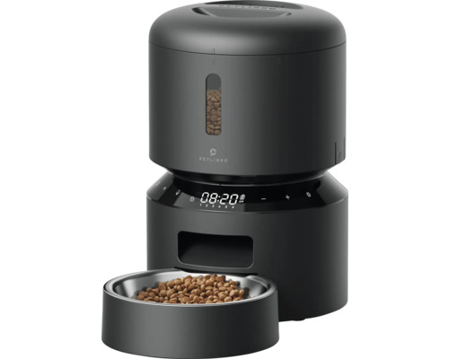 Hornbach Automatic feeder Pet Libro Granary Food Tray 3L black, programmable smart feeder