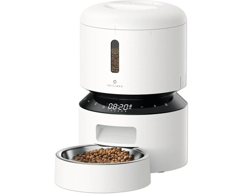 Hornbach Automatic feeder Pet Libro Granary Food Tray 3L white, programmable