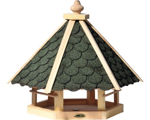 Hornbach Feeding house with green bitumen shingles 51x45x41 cm