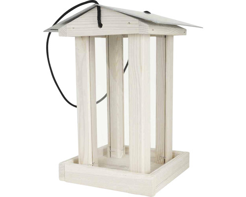 Siena Garden Lana bird feeder, 19 x 19 x 28 cm, white