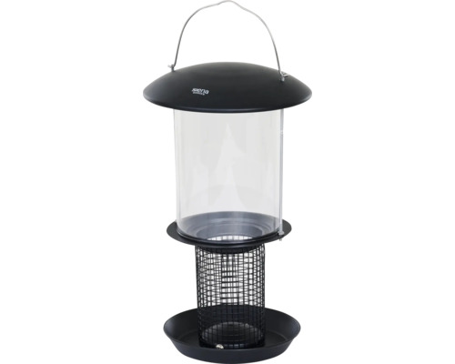 Feeding column Siena Garden bird feeding column black. Metal peanut feeder for wild birds