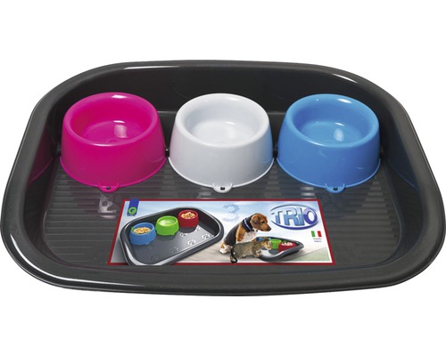 Hornbach Feeding tray with three bowls 52 x 41 x 9 cm