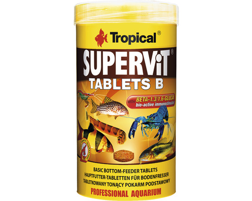 Feed tablets Tropical Supervit Tablets B 250 ml