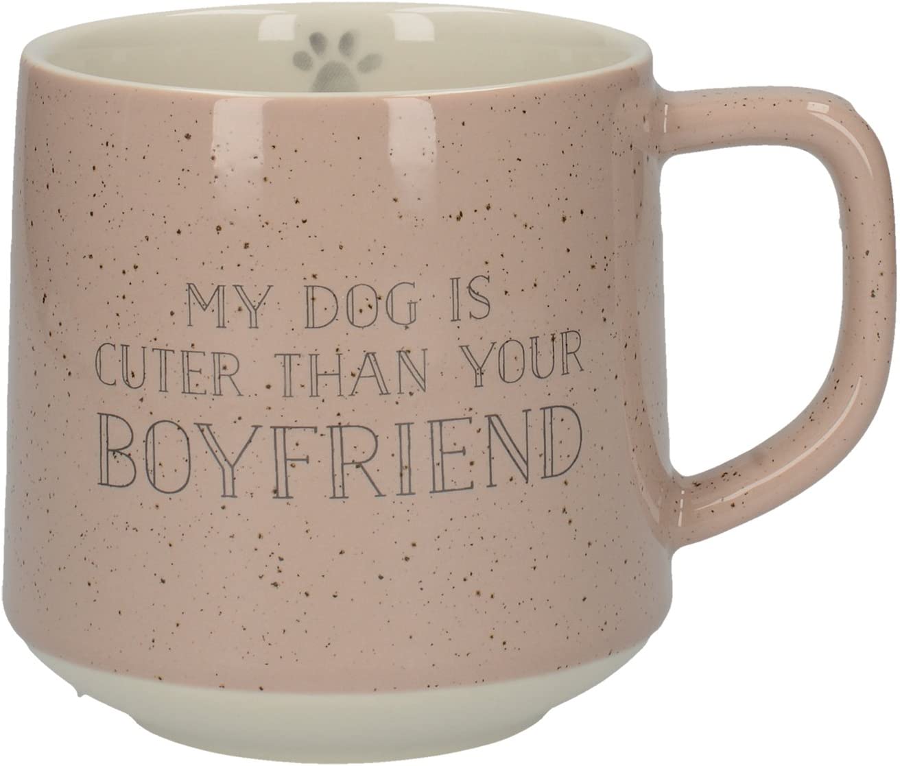 KitchenCraft Creative Tops 5213744 \"Tails & Treats\" Mug, My Dog is Cuter Than..\", 500 ml, Pink