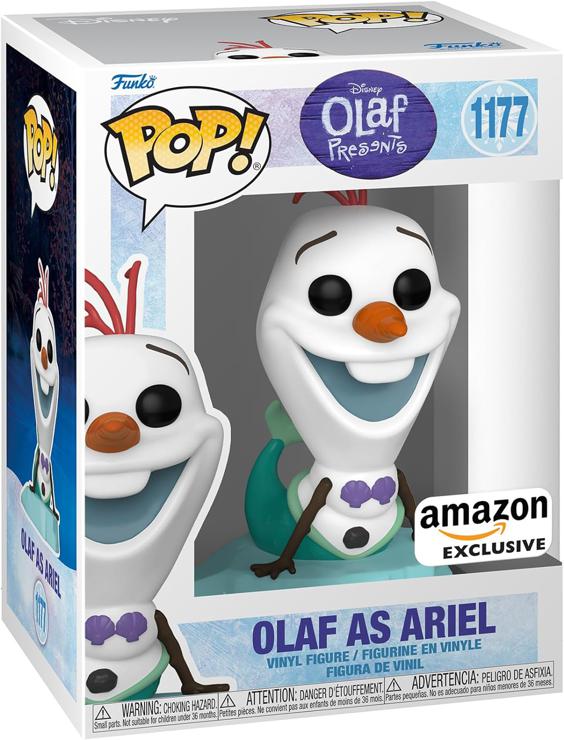 Funko Pop! Disney: Frozen - Olaf As Ariel - Frozen - Amazon Exclusive - Vinyl Collectible Figure - Gift Idea - Official Merchandise - Toys For Children and Adults - Movies Fans