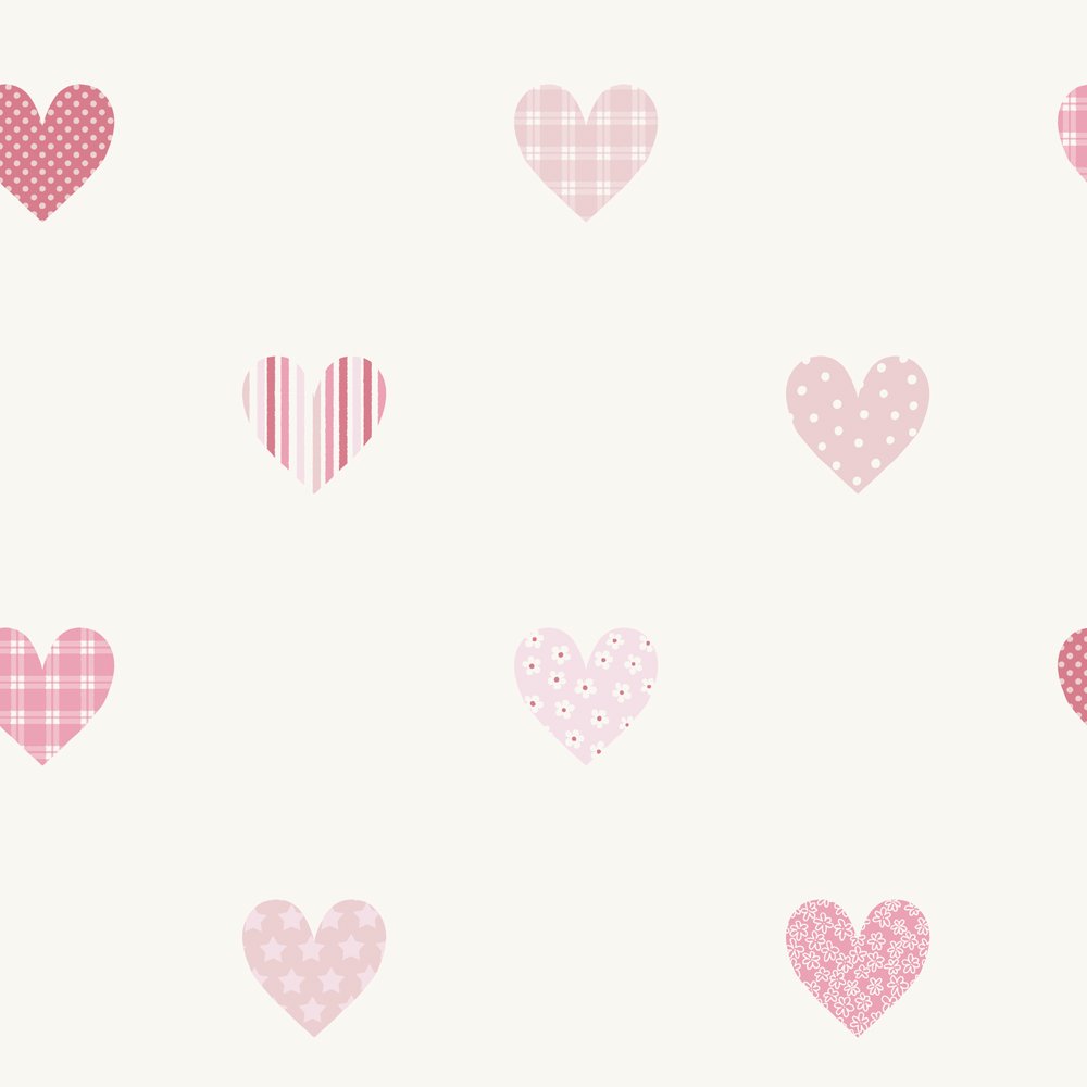 BorasTapeter Lilleby 2675 Childrens Non-Woven Wallpaper Pink Rose White